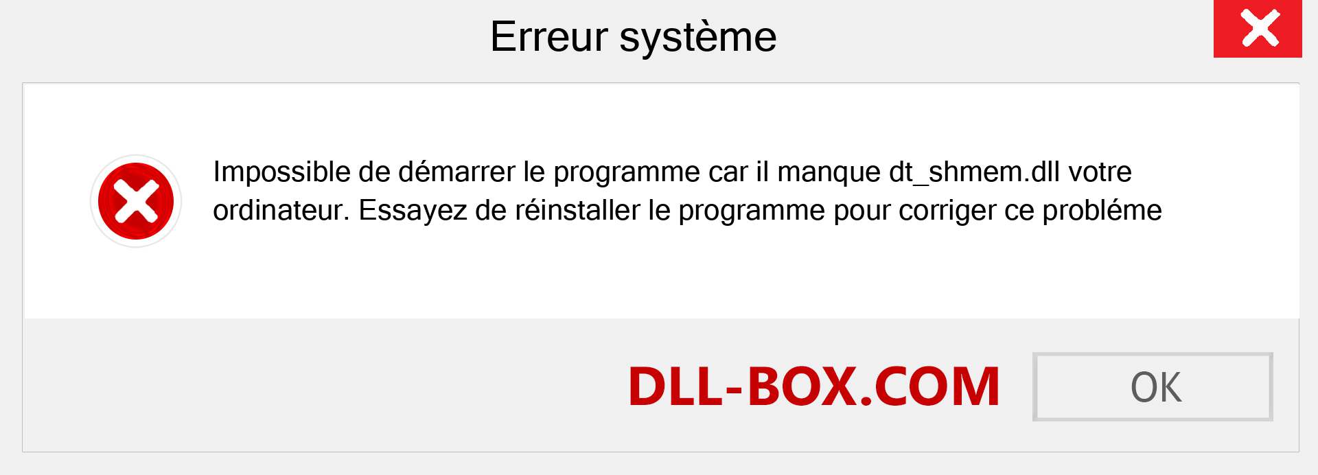 Le fichier dt_shmem.dll est manquant ?. Télécharger pour Windows 7, 8, 10 - Correction de l'erreur manquante dt_shmem dll sur Windows, photos, images